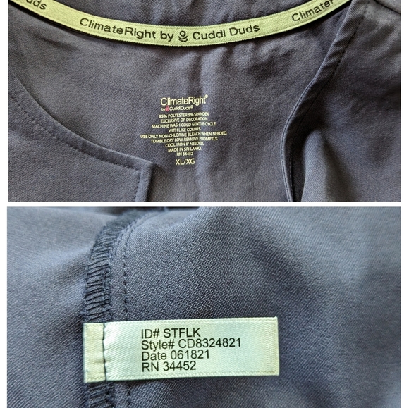 Cuddle Duds scrub top navy - Picture 6 of 10